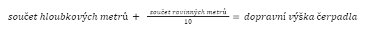 Formule de calcul de la hauteur de refoulement de la pompe