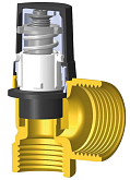 Soupape de sécurité pour chauffage DUCO 3/4"x1" 2,5 bar (692025.25)