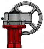 Réducteur à vis sans fin Abo Valve pour clapets à wafer série 900 DN 32/40