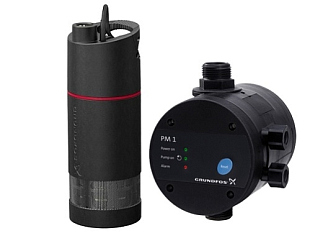 Ensemble pompe submersible Grundfos SB3-45M + unité de contrôle de pression (98163259)